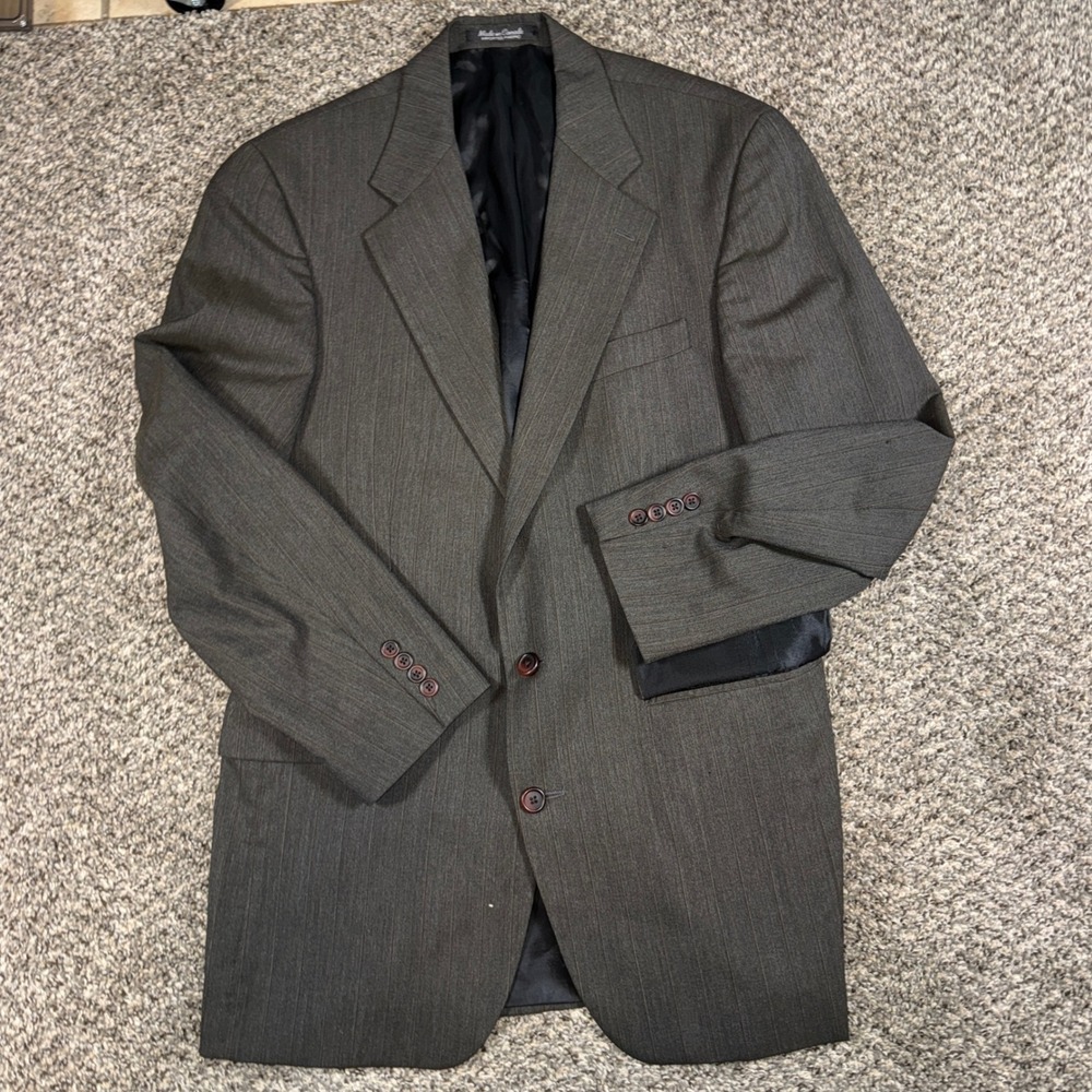 Vintage 80s Chaps Ralph Lauren 40L Gray Pinstripe Wool Blazer Sport Coat Canada